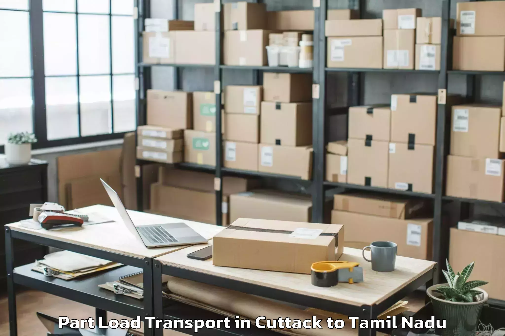 Professional Cuttack to Nattarasankottai Part Load Transport